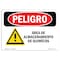 Signmission Safety Sign, OSHA Danger, 12" Height, 18" Width, Chemical Storage Area Spanish OS-DS-D-1218-LS-1061 - alternate 1